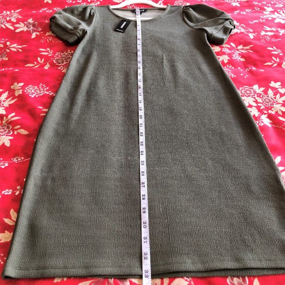 Amazing Puff Sleeve Shift Dress *NEW WITH TAGS* Size XS-XXS - Picture 6 of 16